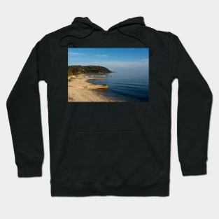 Beautiful coastline with mountains and rocks in Greece Hoodie